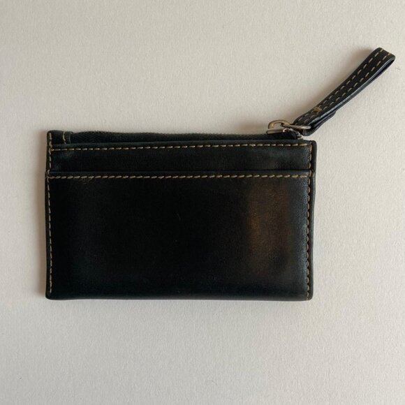 🆕 Coach Vintage Black Leather Key, Card, & Coin Wallet - Picture 3 of 11